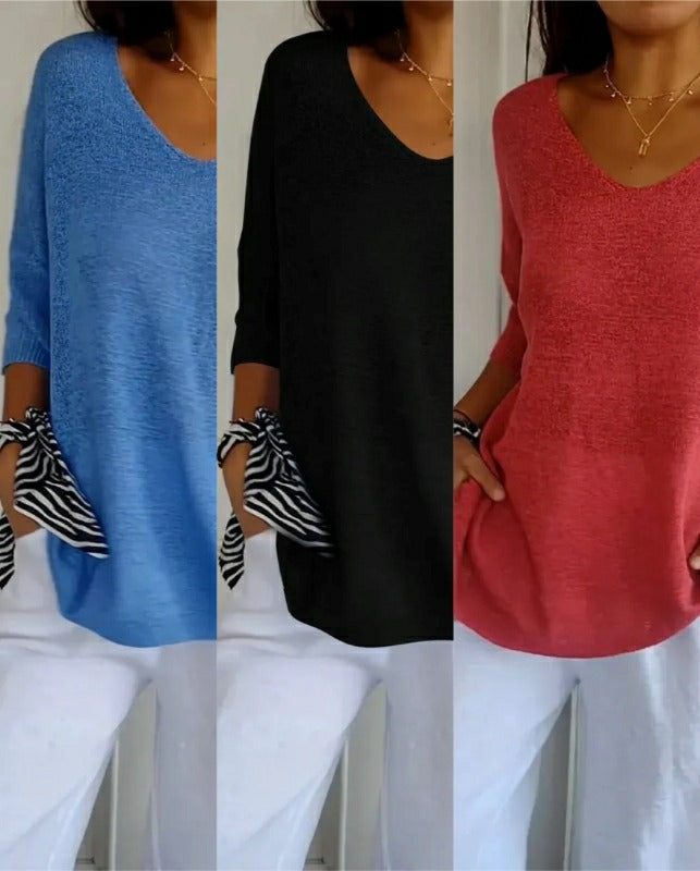 Compre 1 Leve 3 Blusinhas Luna® com decote V e Malha Leve